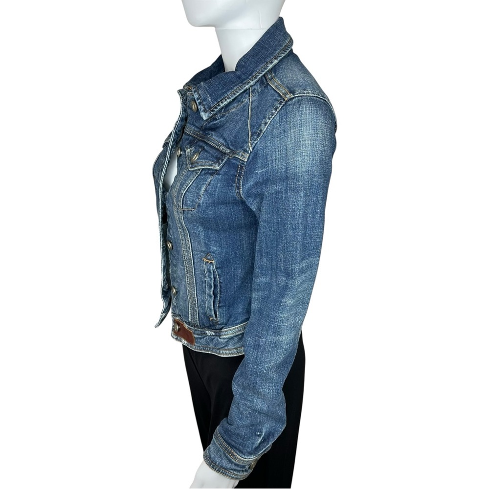 Pilcro and the Letterpress Anthropologie Blue Jean Jacket XS - Picture 4 of 7